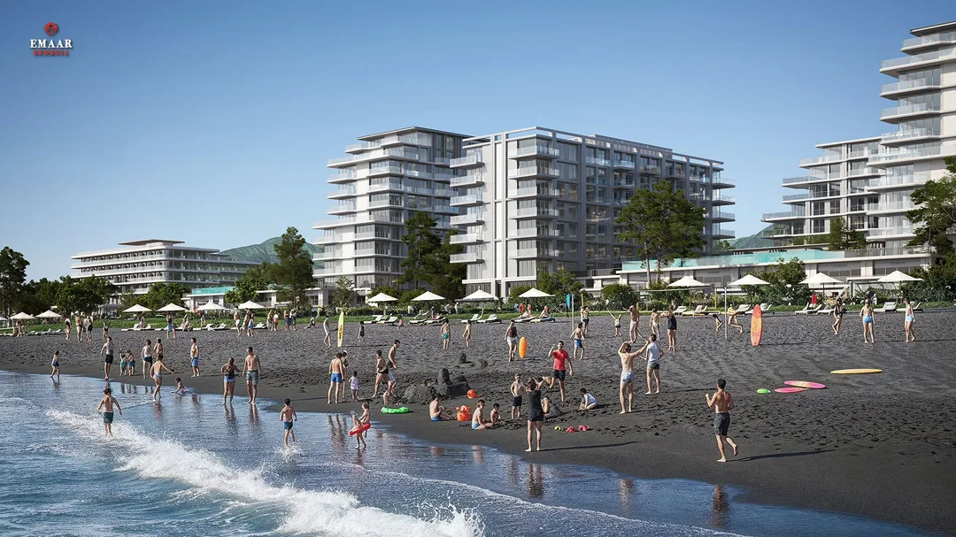 Developer visualization / CGI of proposed beach in season