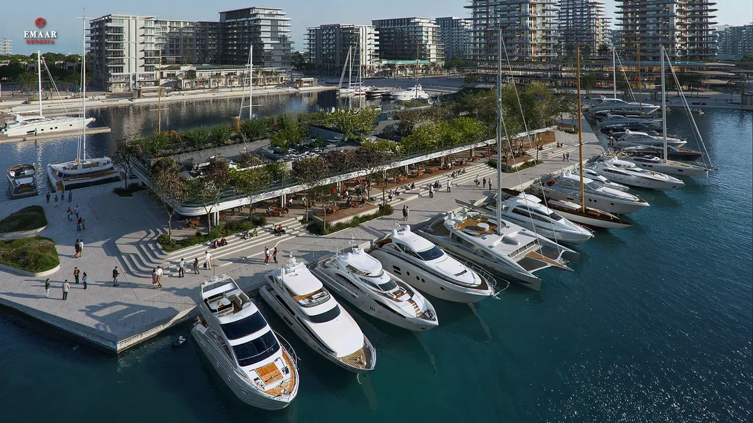 Developer visualization / CGI of proposed marina from above