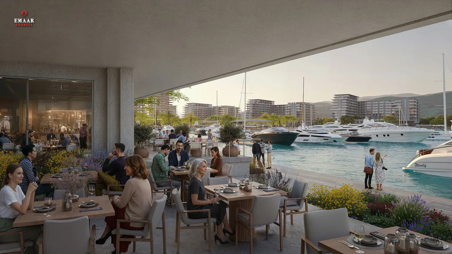 Developer visualization of the proposed Batumi waterfront dining promenade