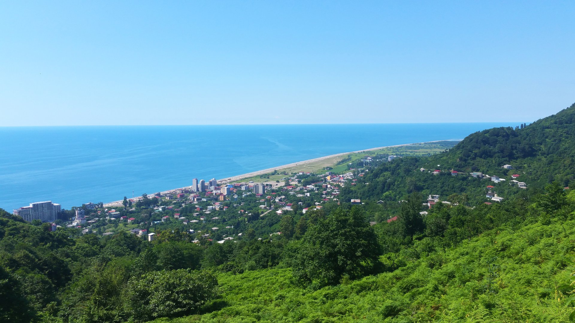 Real view across Batumi's coastal landscape