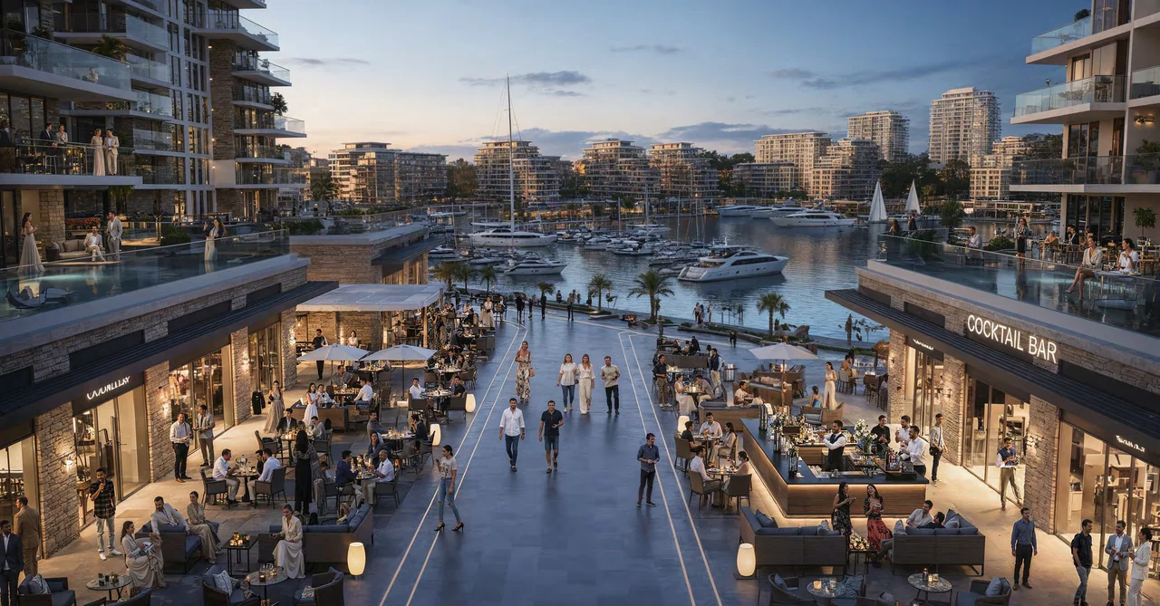 Developer visualisation of the proposed Batumi marina avenue and waterfront residences
